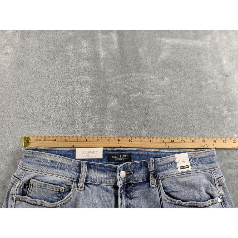 Judy Blue Jeans Womens 18W Blue High Waist Straight Fit Light Wash Stretch - Picture 6 of 15